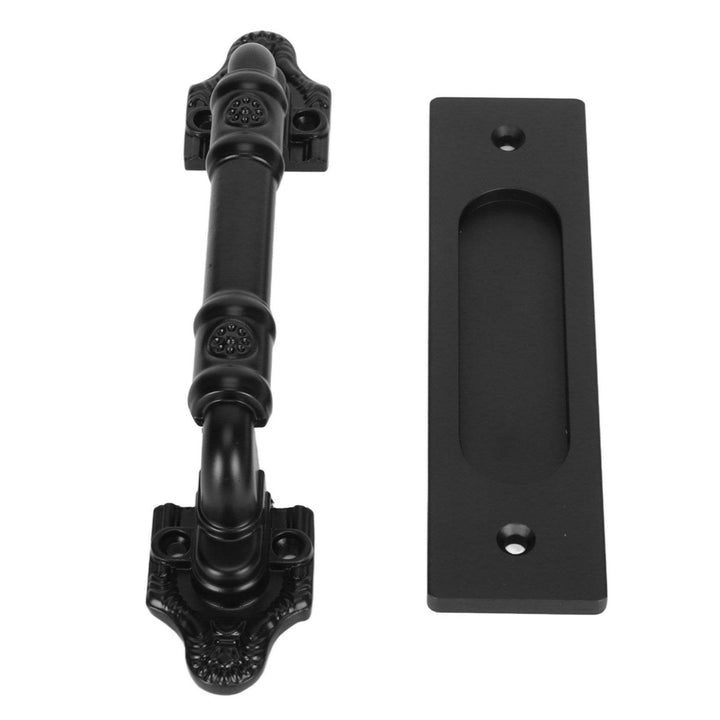 Sliding Barn Door Handle Double Sided Black Barn Door Pull Handle for Gates Garages - ZEYTONCART