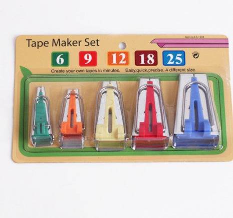 Sewing Accessories Bias Tape Makers - 5 size 6mm 9mm 12mm 18mm 25mm bias binding tape maker - ZEYTONCART