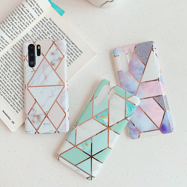 Electroplated marble mobile phone case - ZEYTONCART