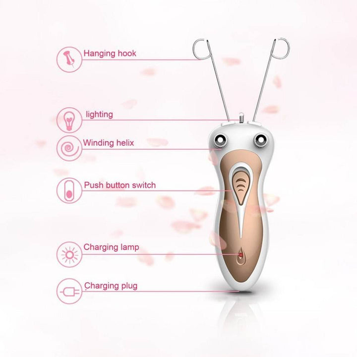 New Electric Women Epilator Me Body Face Facial Hair Remover Epilator Epilator for Lady Electric Face Cotton Thread Deflating - ZEYTONCART