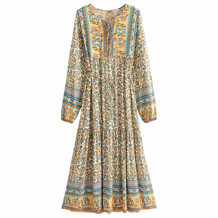 Floral lace-up dresses - ZEYTONCART