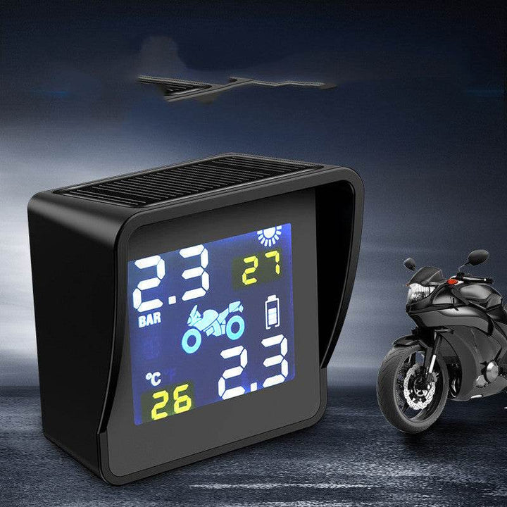Solar motorcycle tire pressure monitor - ZEYTONCART