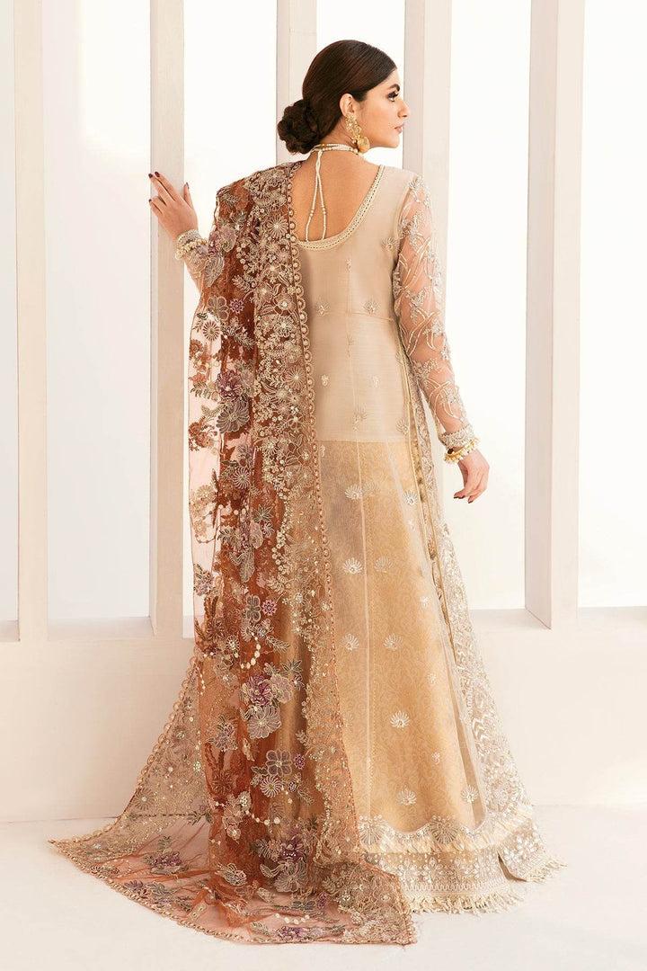 Ethereal 3-Piece Ensemble – A True Facade of LuxuryEMBROIDERED NET CH11-03 UNSTITCHED - ZEYTONCART