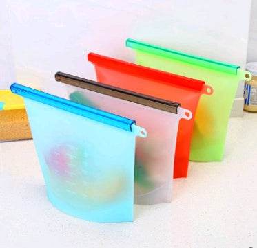 Silicone fresh-keeping bag vacuum sealed bag food  storage bag refrigerator food fruit storage bag - ZEYTONCART