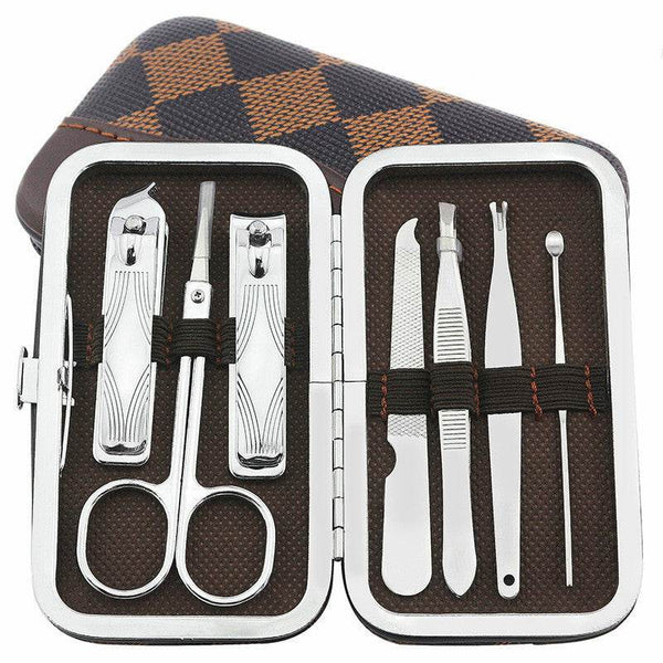 Checked pattern personal care 7-piece nail clippers - ZEYTONCART