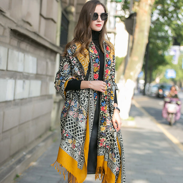 Winter Luxury Brand Plaid Cashmere Women Oversized - ZEYTONCART