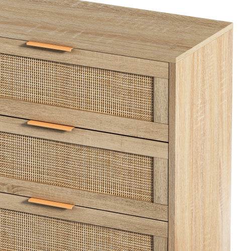 ZytonCart Rustic Rattan Furniture Online Dresser - ZEYTONCART