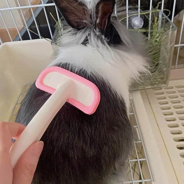 Silicone Small Pet Rabbit Comb Grooming Trimmer Fur Brush For Guinea Pig Chinchilla Cleaning Grooming Tool Accessoires - ZEYTONCART