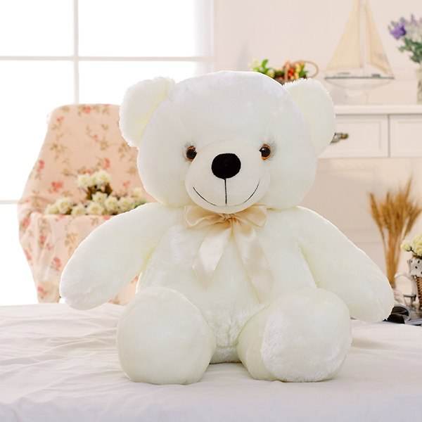Creative Light Up LED Teddy Bear Stuffed Animals Plush Toy Colorful Glowing Christmas Gift For Kids Pillow - ZEYTONCART