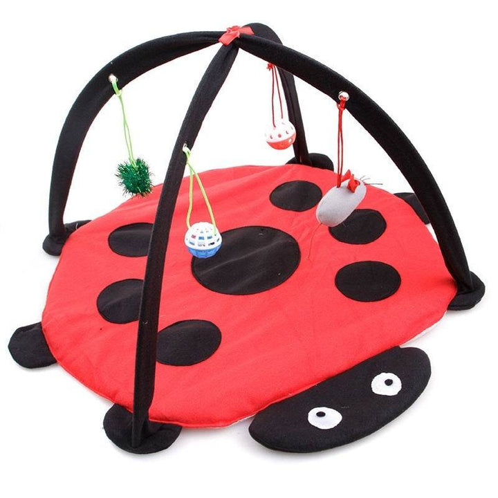 Cartoon Cat Play Tent Multifunctional Cat Hammocks Kitten Sleep Bed Foldable Cat Mat with Balls Cat Play House Toy - ZEYTONCART