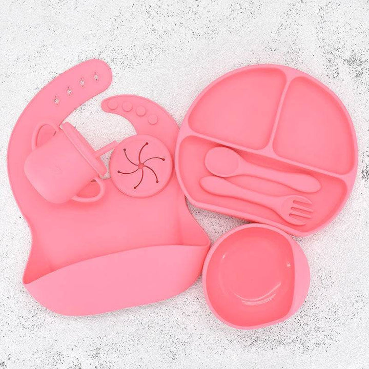 Food Grade Silicone Feeding Cutlery Set Children's Dinner Plate - ZEYTONCART