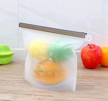 Silicone fresh-keeping bag vacuum sealed bag food  storage bag refrigerator food fruit storage bag - ZEYTONCART