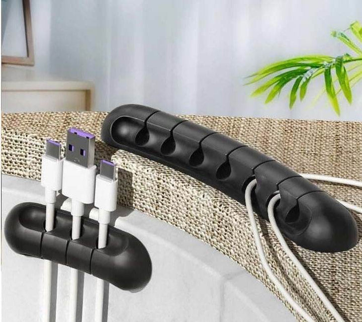 Self-adhesive Power Cord Fixed Clip Data Cable Card Silicone Desktop Cable Organizer - ZEYTONCART