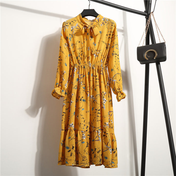 Floral chiffon dress - ZEYTONCART