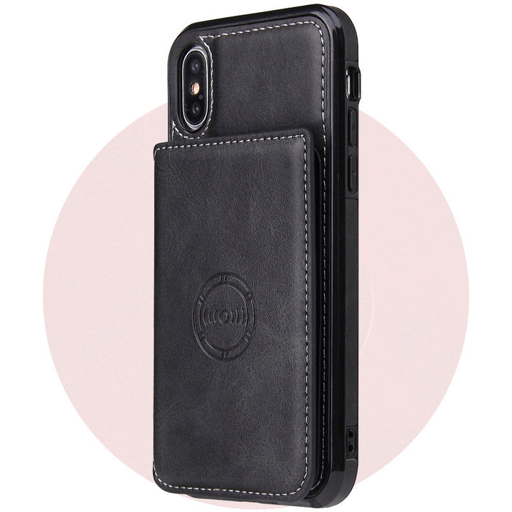 Card wallet leather case phone case - ZEYTONCART