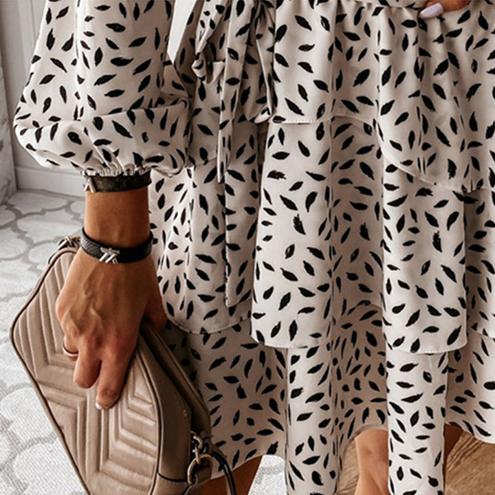 Sexy Floral Floral Long Sleeve Dress - ZEYTONCART