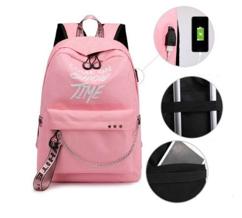 Primary school backpacks rechargeable casual backpacks - ZEYTONCART