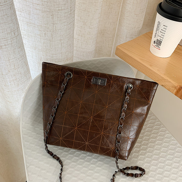 Chain fashion bucket bag - ZEYTONCART