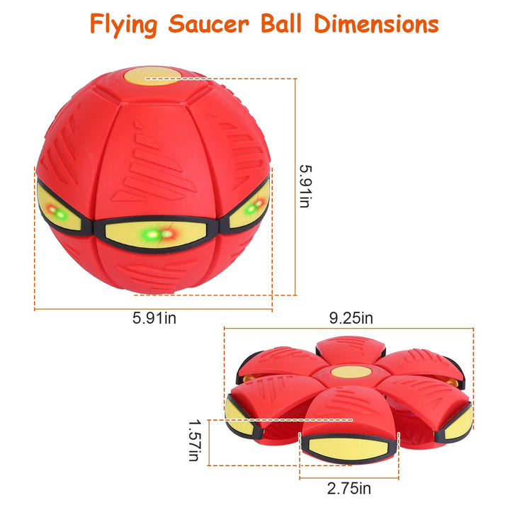 4 Pack Flying Saucer Ball Electric Colorful Flying Toy UFO Ball With LED Lights For Pet Children Outdoor Toy - ZEYTONCART