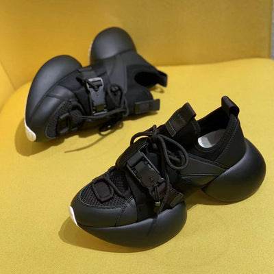 Ins Summer Breathable Mesh Leather Casual Sneakers For Women - ZEYTONCART