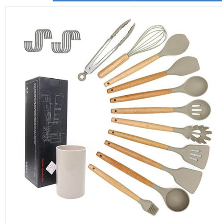 kitchen utensils silicone cooking spoon shovel cookware set - ZEYTONCART