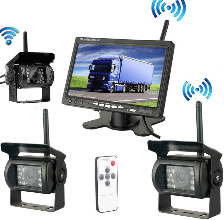 Forklift Truck Harvester 7 Inch Car Wireless Reversing Video Display Camera - ZEYTONCART