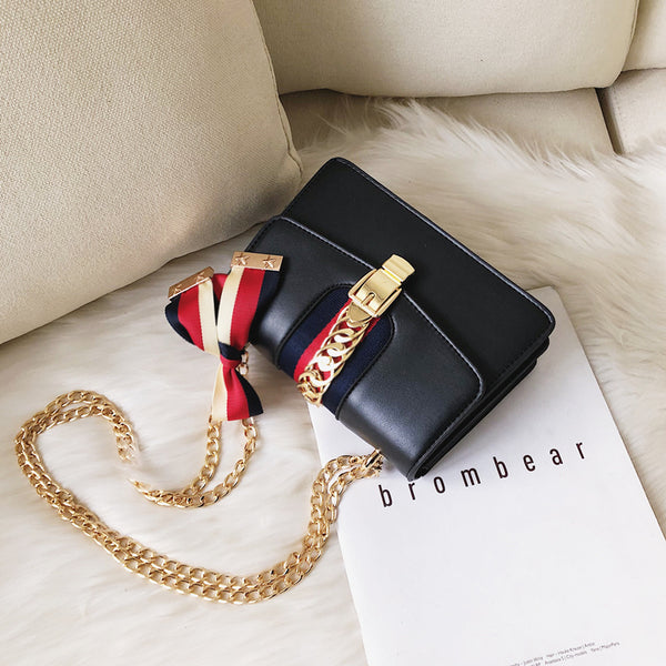 Satin chain fashion shoulder bag - ZEYTONCART