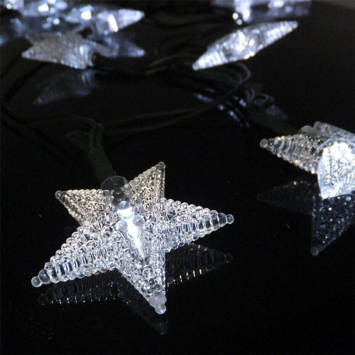Solar Powered Star Fairy String LED Lights Waterproof Xmas Garden Outdoor Decor - ZEYTONCART
