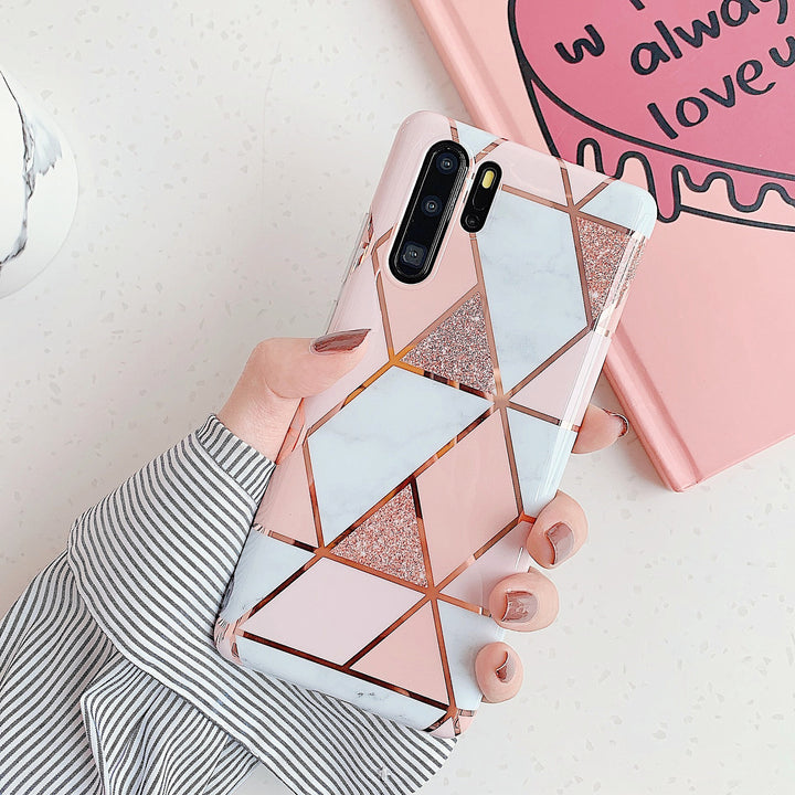 Electroplated marble mobile phone case - ZEYTONCART