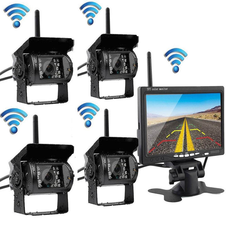 Forklift Truck Harvester 7 Inch Car Wireless Reversing Video Display Camera - ZEYTONCART