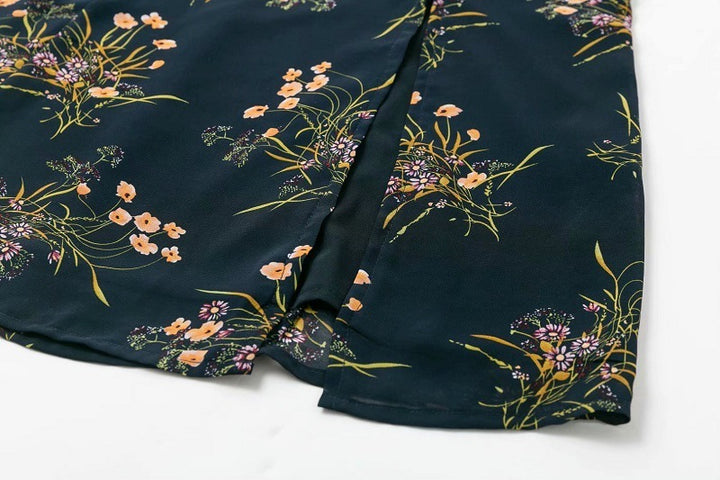 Retro floral floral dress with sling - ZEYTONCART