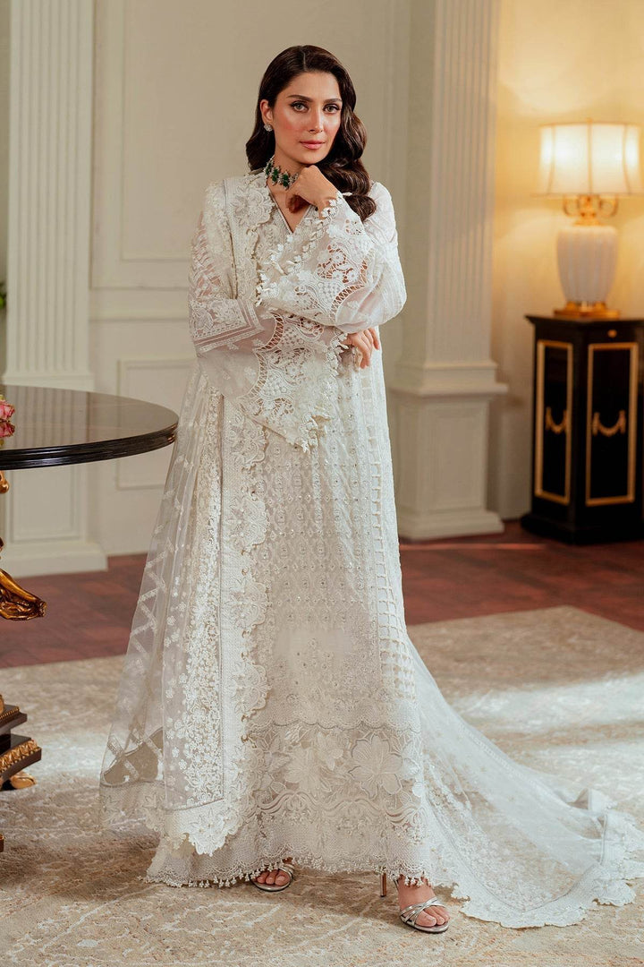 Exquisite 3-Piece Ensemble with Hand-Embellished Chiffon Shirt and Elegant Silhouettes EMBROIDERED CHIFFON CH13-02 UNSTITCHED - ZEYTONCART