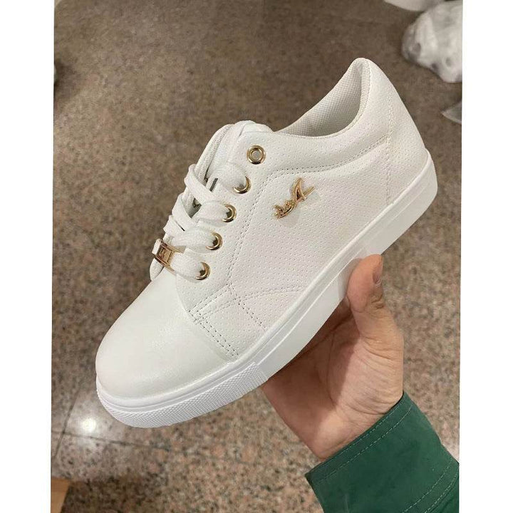 Women Flat Sneakers Breathable Lace-up Shoes For Girls - ZEYTONCART
