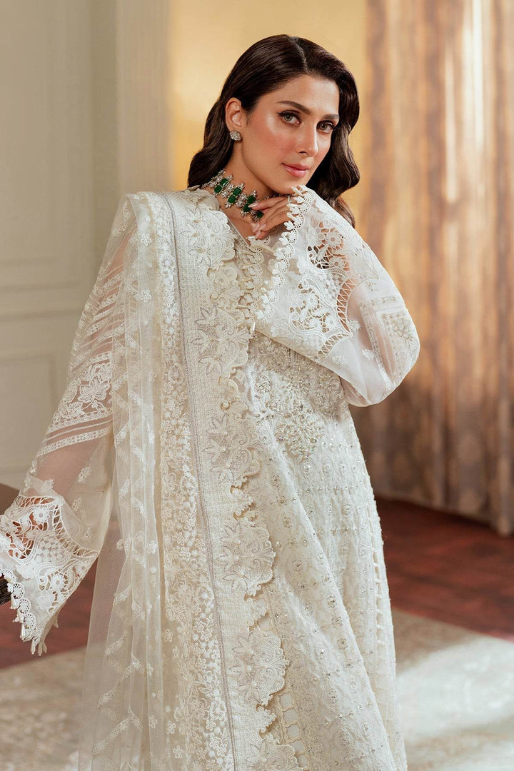 Exquisite 3-Piece Ensemble with Hand-Embellished Chiffon Shirt and Elegant Silhouettes EMBROIDERED CHIFFON CH13-02 UNSTITCHED - ZEYTONCART
