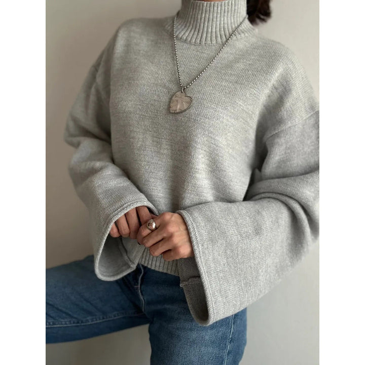 Autumn And Winter Loose Short Solid Color Knitted Top - ZEYTONCART