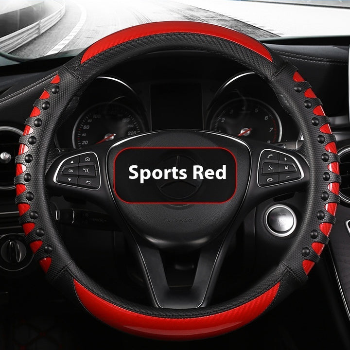 Leather Silicone Four Season Car Accessories Steering Wheel Cover - ZEYTONCART