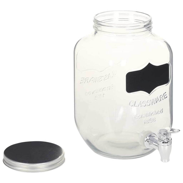 vidaXL Beverage Dispensers 2 pcs with Stand 2 x 4  L Glass - ZEYTONCART