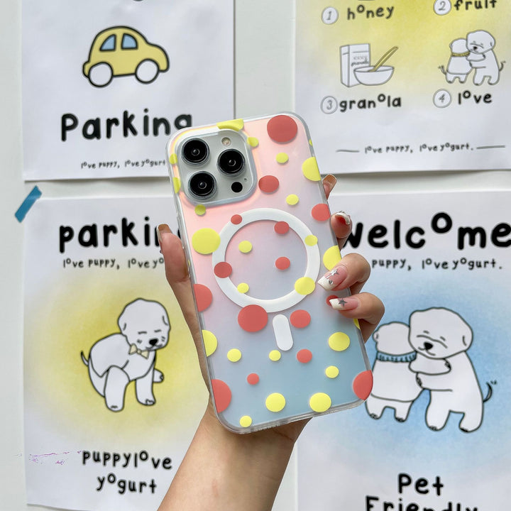 Magnetic Phone Case Wave Point Phone Case - ZEYTONCART