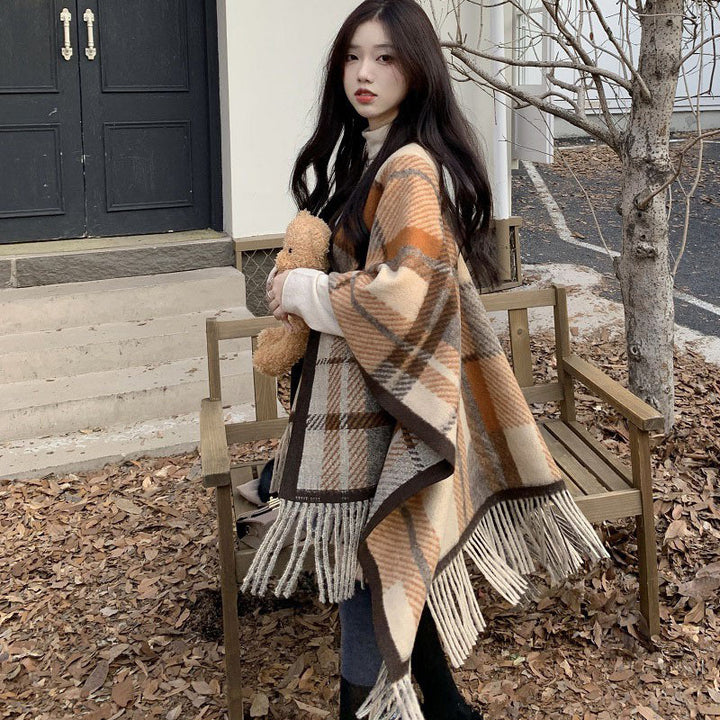 High-end Atmosphere All-matching Tassel Outer Scarf Women's Winter - ZEYTONCART