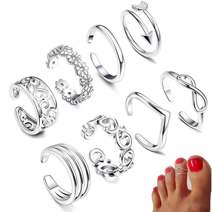 Feet Rings Foot Personality Charm Rose Simple Rings Women's   Rings - ZEYTONCART