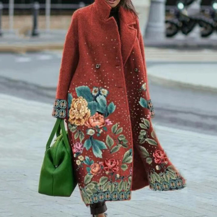 Women's Color Matching Plaid Long-sleeved Coat - ZEYTONCART