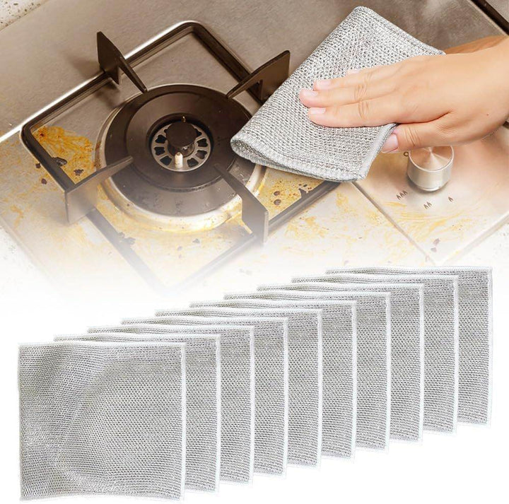 Multipurpose Wire Dishwashing Rags, 2025 New Metal Wire Dishwashing Cloths Towels Scrubs Cleans, Premium Scrubbing Wire Dishwashing Rags Non-Scratch Wire Dishcloth For Dishes, Sinks - ZEYTONCART
