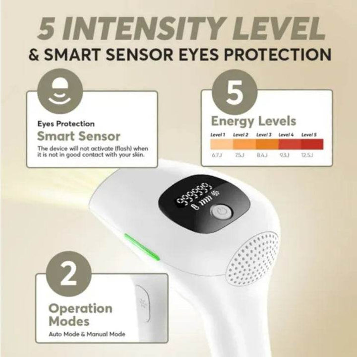 Professional Laser Epilator IPL Hair Removal Body Bikini Leg Depilatory Devic 900,000 Flashes 5 Levels Epilator Painless Electric Epilator Machine - ZEYTONCART