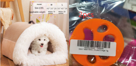 New Splice Portable Pet Nest Portable Autumn And Winter Warm Dog Nest Moisture-proof Long Fur Cat Nest Cross Border Pet Nest - ZEYTONCART