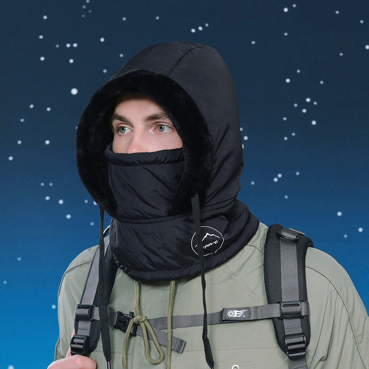 Winter Cycling Warm-keeping And Cold-proof Neck Protection One-piece Hat Fleece-lined - ZEYTONCART