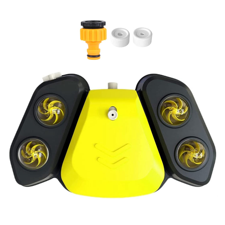 Blue-Yellow Color Options -- 1Pc Dog Water Fountain Multifunctional Automatic Pet Water Dispenser Outdoor Step-on Activated Sprinkler For Drinking Shower Fun - ZEYTONCART