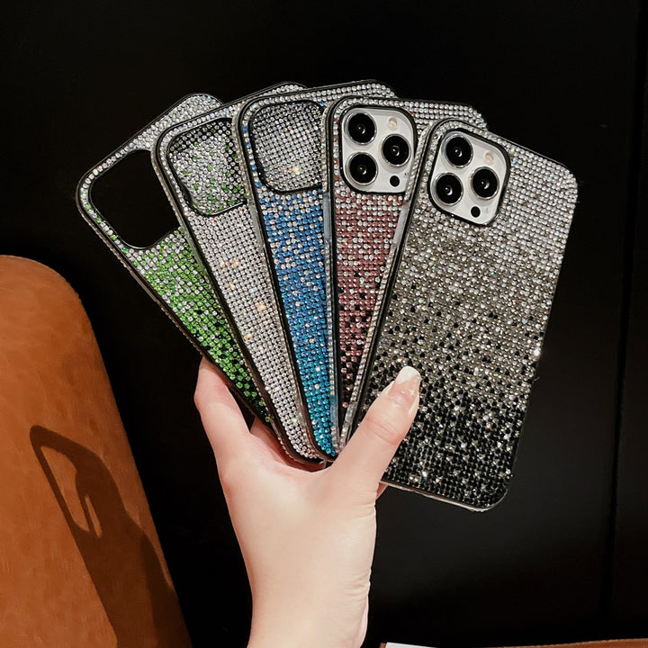 New Phone Case Suitable For Rainbow Pasted Leather Diamond Mobile Phone Case - ZEYTONCART