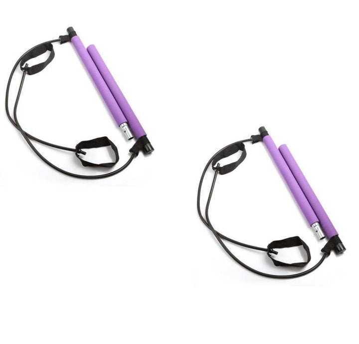 Yoga Crossfit Resistance Bands Exerciser Pull Rope Portable Gym Workout Pilates Bar Trainer Elastic Bands - ZEYTONCART