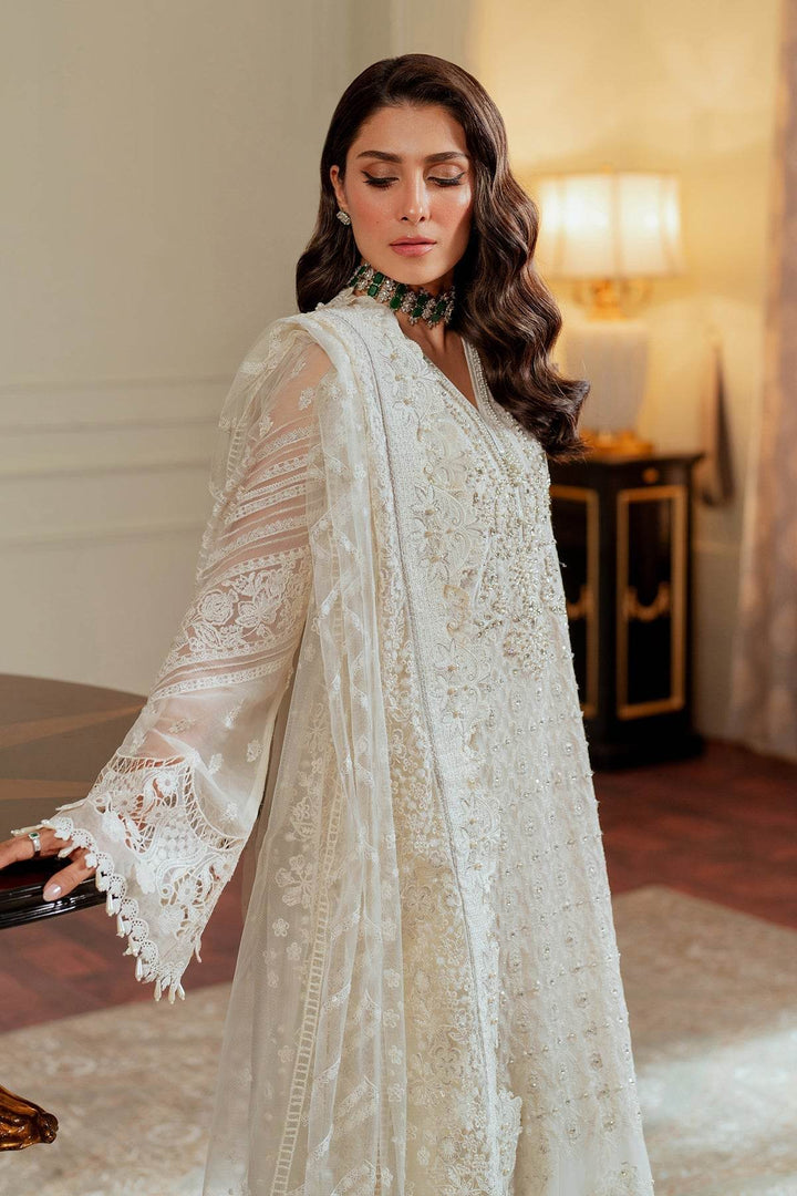 Exquisite 3-Piece Ensemble with Hand-Embellished Chiffon Shirt and Elegant Silhouettes EMBROIDERED CHIFFON CH13-02 UNSTITCHED - ZEYTONCART