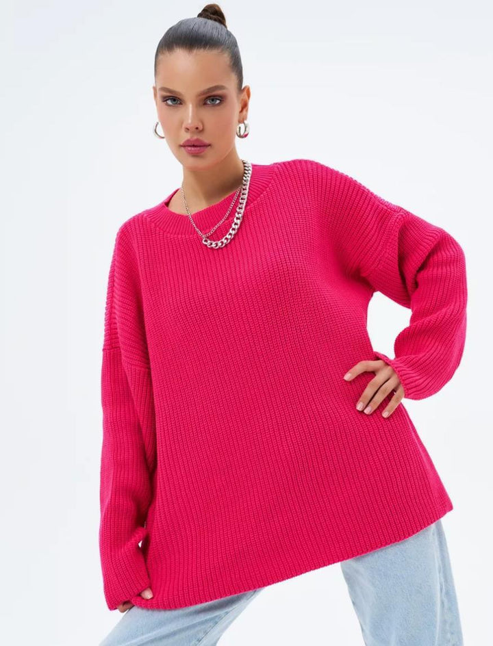 European And American Loose Autumn Winter Sweater Gray Top - ZEYTONCART